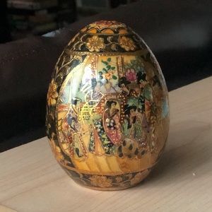 Vintage Porcelain Satsuma Egg